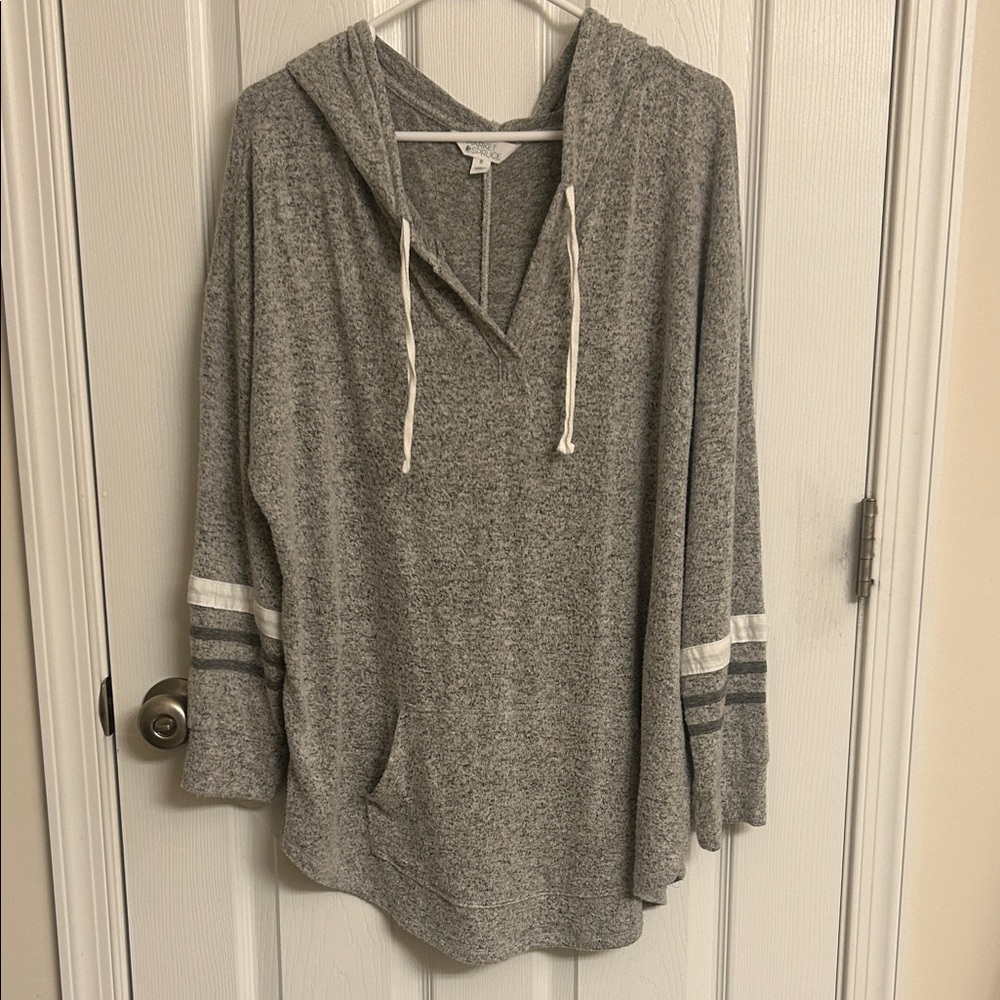 Market & Spruce Heather Gray Hooded Sweatshirt Super Soft Rayon/Poly Size 2X